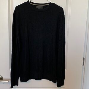 Banana Republic Mens L Premium Luxe Yarn Black Long Sleeve